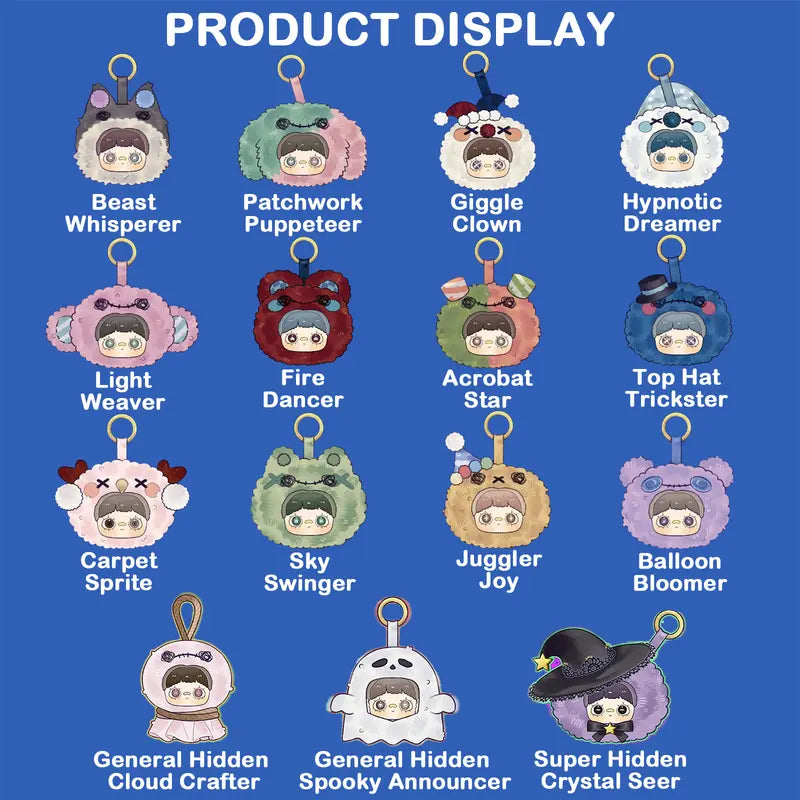 Maymei Crazy Circus Series Plush Blind Box（1 box）