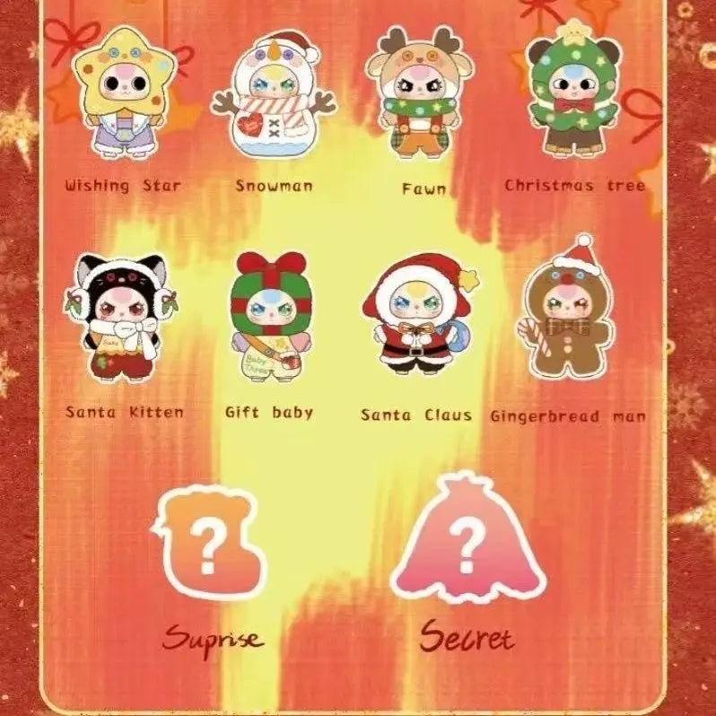 Baby Three -Christmas Carnival Plush Toy Doll Blind Box（1 box)